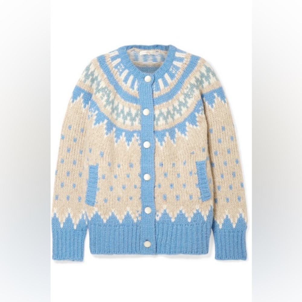 EUC LOVESHACKFANCY Alpaca-Blend Boyfriend Cardigan